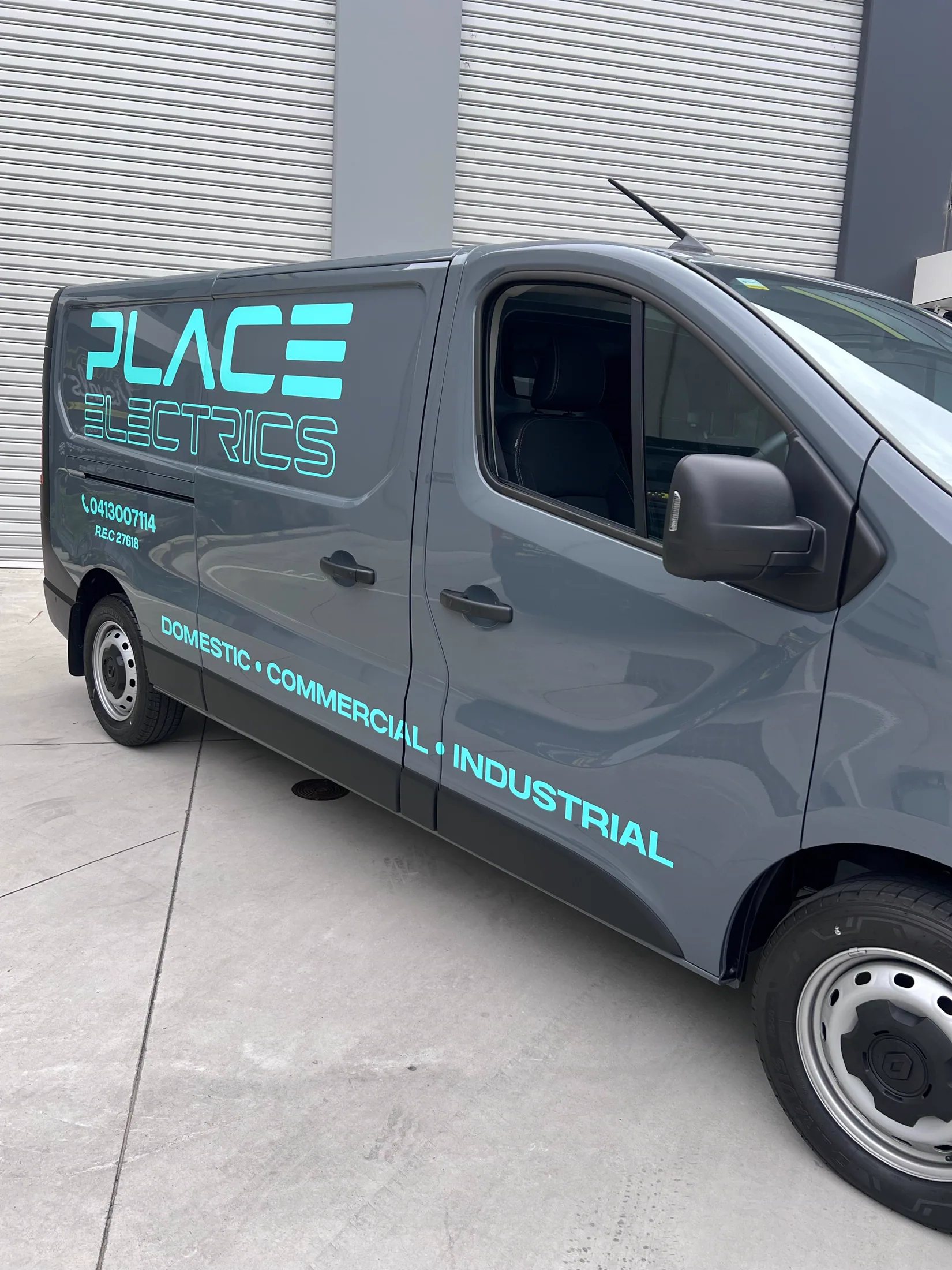 Place Electrics fleet graphics completed rear section
