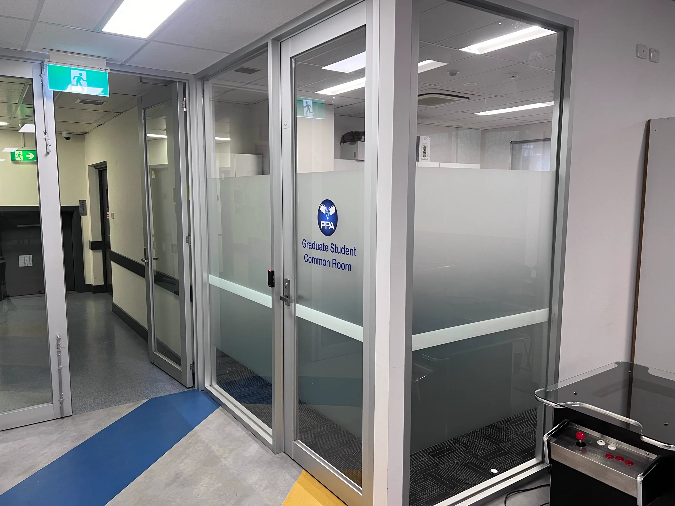 Privacy film office glazing installation